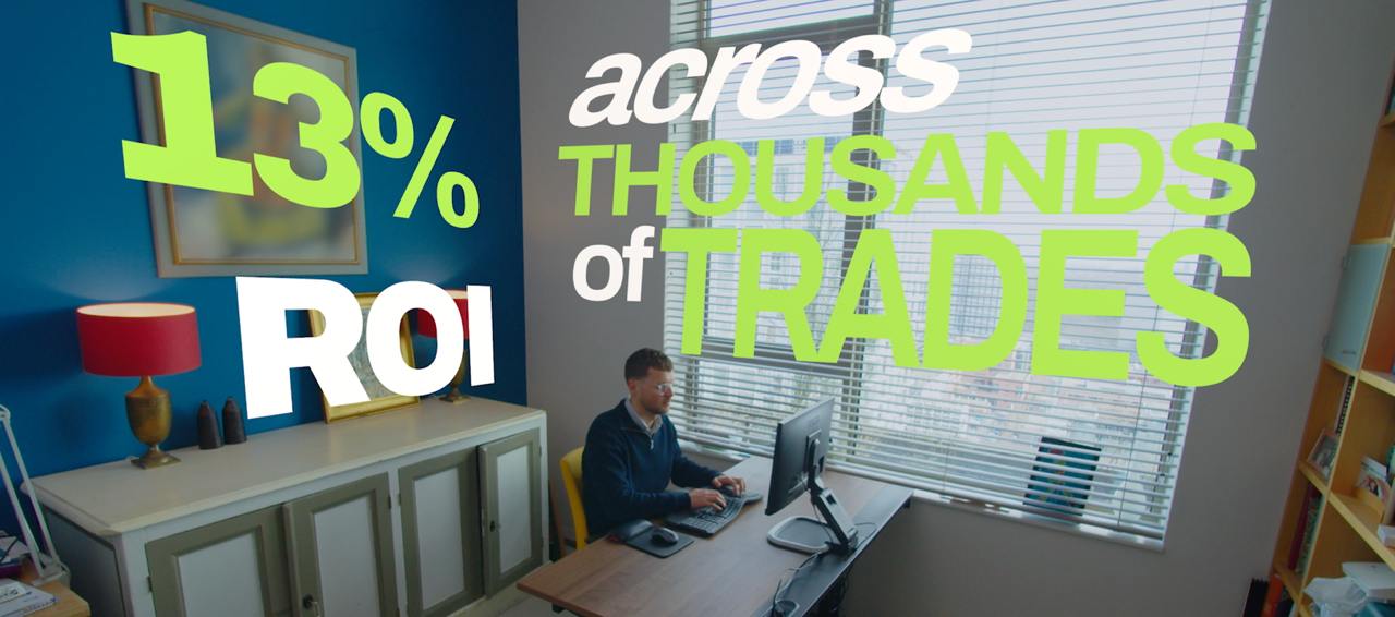 13% ROI across thousands of trades